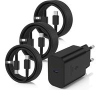 Caricatore Usb C Rapido per Samsung Galaxy S25 S24 S23 Ultra,45W Caricabatterie Samsung Originale con 1M+2M+2M Tipo C Cavo,USBC Alimentatore Adattatore per Samsung S22 /S21/S20/S10/S9/S8,iPhone 16 15