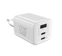 Caricatore USB C totale 120W 3 porte Alimentatore con 65W USBC porta Caricabatterie Rapido tipo C USB Charger Spina per iPhone 17/16/15/14/13/12 Pro Max/Plus/Samsung Galaxy/iPad/Macbook/Xiao-mi