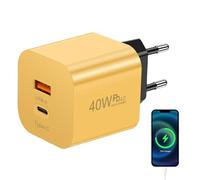 Caricatore USB C Veloce | Adattatore di Ricarica Rapida PD 40W - Caricabatterie Per Cellulare | per la Casa Ufficio Viaggiatori Giochi Caffè Aeroporto Biblioteca Sala Riunioni