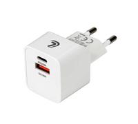 Lampa Linea Essentials, Caricabatteria Da Rete Con 2 Porte Usb (a+c) - Pd 20w -