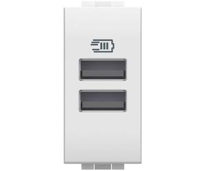 Caricatore Usb Con 2 Prese Usb Tipo A 1 Bianco Ll (Bticino Cod. N4191Aa)