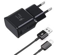 Caricatore USB con cavo di ricarica USB da 1,5 m per Samsung Galaxy A17 A16 A15 A14 A13 A05s A04s A56 A55 A54 A53 A52s A36 A35 A34 A26 S8 + S9 Plus S10 S10e, caricatore rapido USB C