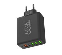 Caricatore USB con più porte, stazioni USB, adattatore di ricarica a 6 4 porte e 2 Type-C, adattatore porta 65 W, stazione veloce ave