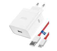 Caricatore USB da 100 W con cavo di ricarica USB C da 6 A, 1 m, per Oneplus | per Oneplus 13 12 12R 11 10 Pro 7t 6t, per Oppo Reno 12 Pro 12F 11F, per Honor 400 300 Magic 7, per Samsung Galaxy S25/S24