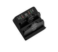 Caricatore USB da 80 W con supporto for caricabatterie wireless a doppia induzione, caricabatterie da tavolo QC3.0 PD a 6 porte, stazione di ricarica USB C