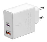 GOOBAY 65412 - Caricabatterie USB, 45 W, 1 USB-A, 1 USB-C (PD), GaN, bianco