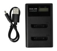Caricatore USB duale per Rollei Sportsline XS-8 XS-8 sports 4,2V