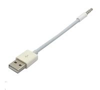 Caricatore USB e sincronizzazione dati cavo 3.5 mm maschio jack audio spina a USB 2.0 convertitore adattatore cavo per Apple iPod Shuffle 3rd 4th 5th 6th 7th Generation 11 cm