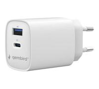 Caricatore USB Gembird Rapido 30W Power Delivery Quick Charge 2 Porte Bianco