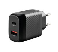 Lampa Caricabatteria da rete Home Power Pro con 2 porte USB (USB-A+USB-C) PD/QC 3.0 20W 100/230V