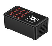Caricatore USB, hub di ricarica, stazione wireless, uscita 15 porte 100 W, design a ricarica rapida, uso in viaggio a casa, ideale per telefoni e tablet, 15 x 7,9 x 5,7 cm, colore nero, 1 pezzo