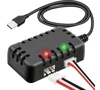 Caricatore USB intelligente per batterie LiPo 2S da 7,4 V - Stazione di ricarica a doppia cella con protezione IC, 1 A per canale per veicoli RC, droni e altro ancora