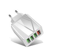 Caricatore USB multiplo (nero), presa USB 15,5 W con 3 porte, adattatore di alimentazione USB 5V3,1 A, compatibile con telefoni cellulari (ad es. iPhone/), tablet, auricolari, altoparlanti