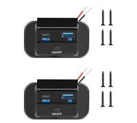 Caricatore USB Multiporta con Ricarica Rapida per Auto Barche Camper e Moto