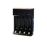 Caricatore USB multiporta, ideale per 4 batterie AA/AAA. Potente e compatto, facilita la ricarica simultanea. Perfetto per l'uso a casa o in viaggio, mantenendo i tuoi dispositivi sempre pronti.