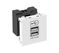 CARICATORE USB OBO BETTERMANN MTG-2UC2.1 RW1 - 230V, 10,5W, Dimensioni 45x45x45 mm