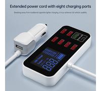 Caricatore USB PD5V1A QC3.0 Display Small Auto 8 Porta Auto Sigaretta Accendino#