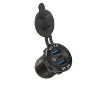 Caricatore USB per Auto, Caricatore USB Caricatore USB per Auto con Cover 3 Porte Protezione Multipla per Auto Camion