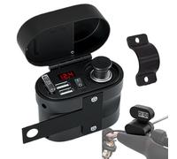 Caricatore USB per moto - adattatore manubrio impermeabile, doppia porta di carico | 12 V Socket Converter, display intelligente, spina facile da installare - Accessori per VO Comfort e precisione