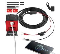 Caricatore USB per moto - Caricatore per telefono per moto | Voltmetro da 12 V con porta USB tipo C, antivibrazioni impermeabili, resistente agli urti, per viaggi avventurosi, guida a breve