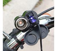 Caricatore Usb per Moto, Presa Caricabatterie per Moto Con Jack Usb Impermeabile da 12V Cc, Adattatore Universale Usb 5V 2A Con Interruttore Supporto per Manubrio da 7/8", per Telefoni/Tablet/Gps