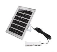Caricatore USB per pannello solare da 6 W 5 V con 4 porte per ventilatori, modulo in polisilicio efficiente per uso interno ed esterno, telaio in alluminio, nero o bianco