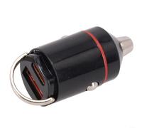 Caricatore USB Ph1 da auto, 36 W a doppia porta PD30W + adattatore di ricarica rapida .0, corpo in lega di alluminio, protezione intelligente dello shunt, per guidatori e passeggeri