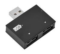 Caricatore USB PolyGen a 2 porte che funziona come lo splitter di ricarica USB da 1 a 2 vie, un adattatore hub USB compatto per alimentare due dispositivi da un'unica porta, (Nera)