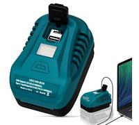 Caricatore USB portatile per batteria Bosch 18 V PBA PSB PSR con uscita USB C PD2.0 100 W (massima), può caricare la batteria, per 1600A00DD7 2607337187 con 1 porta USB QC3.0 per telefono adattatore
