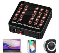 Caricatore USB Rapido - Hub Di Ricarica A Porte Multiple,Presa Intelligente per Laptop PC Smartphone Casa Ufficio Viaggio