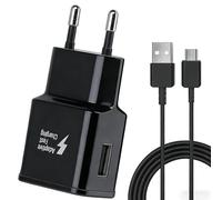 Caricatore USB Ricarica Rapida per Samsung Galaxy S8 S9 S10 S10e S20 S21 S22 S23 Plus A56 A55 A54 A52S A35 A33 A16 A15 A14 A13 A06 M35 M13 Caricatore Cellulare con 1,5m Cavo USB Tipo C