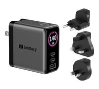 Caricatore USB Sandberg Travel Charger PD140W Display 3 Porte