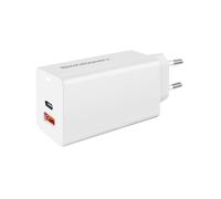 Caricatore Usb Tipo C + Usb A 65 Watts Power Delivery Bianco
