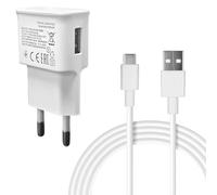 Caricatore Veloce con Cavo USB Tipo C da 1,5 m, Compatibile con Sam-sung Galaxy S8, S8+, S9, S9+, S10, S10 Plus, S21, A50, A51, A54, A32, A42, Note 8/9 - Carica Rapida AFC, Bianco, Ricambio Originale