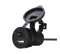 Caricatore veloce del telefono USB - adattatore motociclistico a doppia porta da 12 V, presa di corrente impermeabile | Connettore di ricarica rapido per montaggio per manubrio compatto, connettore di