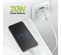 Caricatore Veloce Mayaxess 20W Cavo USB-C 1m USB-A con Protezione cortocircuito