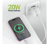 Caricatore Veloce Mayaxess 20W USB-A con Cavo USB-C