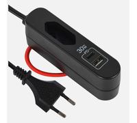 Caricatore viaggio USB C USB A Pressa EU GaN 30W Electraline 62569