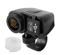Caricatore voltmetro doppio USB per moto impermeabile ad alta efficienza 5V 4.2A ricarica rapida con display digitale per bici da moto ATV nero
