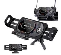 Caricatore Wireless Auto | Ricarica cellulare con luce LED | Caricabatterie con supporto per telefono,Per guidatori, viaggiatori, viaggi su strada, campeggio, berline, camion, SUV, camper