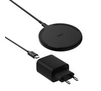 Belkin Pad di ricarica wireless (15 W), caricabatterie Qi per Apple iPhone 16, iPhone 15/14/13 serie, AirPods, Samsung Galaxy S25, Galaxy S24, Pixel - incl. alimentatore e cavo - Nero