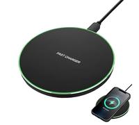 Caricatore wireless, Caricatore wireless veloce da 15W, Pad caricabatterie rapido, Pad di ricarica ad alta velocità, Ricarica wireless, Caricatore wireless per telefoni, Caricatore a luce LED