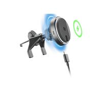 Cellularline FREEZE MAG Supporto Auto con Raffreddatore interno e Ricarica Wireless 25W - con Nuova Tecnologia Qi2.2 - Fissaggio Magnetico potente - Compatibile con Smartphone Wireless - Nero