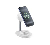 Cellularline MAG DUO Caricatore Wireless Magnetico - Stazione di Ricarca 25W 2 IN 1 - Certificata con Tecnologia Qi2.2 - Cavo USB-C 150 cm inclusi - Bianco