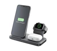 CARICATORE WIRELESS CELLULARLINE Power Station 3in1 Apple da 7,5W, Nero