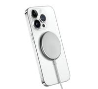Caricatore wireless CRONG MagSpot MagSafe 15W Alluminio Argento per iPhone