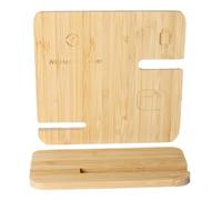 Caricatore Wireless Effect Wood - Stazione Di Caricabatterie | Legno Di Montaggio Wireless Portatile | Accessori Tecnologici Moderni | Stand Adattatore Per Telefoni Da Viaggio | Dock Di Ricarica Rapid
