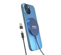 Caricatore Wireless Magnetico 2 in 1 - Design Ultra Sottile in Lega di Alluminio Compatibile con iPhone 16/15/14/13/12 (tutti i modelli) e AirPods 4/3/2/Pro