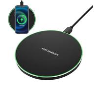 Caricatore wireless - Pad di ricarica wireless da 15 W | Stazione di ricarica wireless rapida in lega di alluminio con leggero e wireless pad di ricarica veloce ad alta velocità