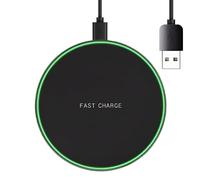 Caricatore wireless - Pad di ricarica wireless da 15 W | Stazione di ricarica wireless rapida in lega di alluminio con leggero e wireless pad di ricarica veloce ad alta velocità